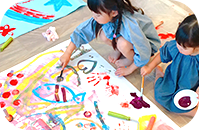 絵の具遊び