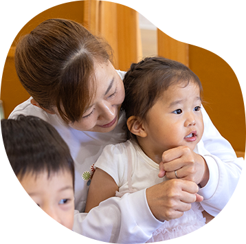 母子同園の様子